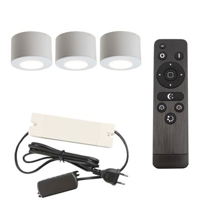 Aplique de teto de veranda de alumínio branco, Vasso, 9W, LED 2700K, IP44, com comando à distância