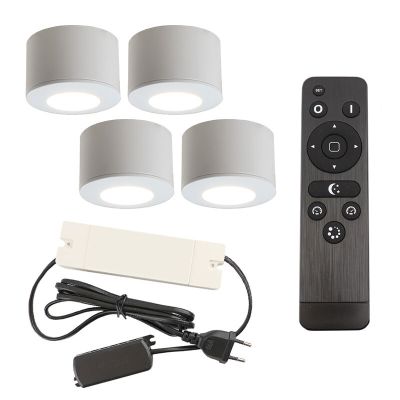 Aplique de teto de veranda de alumínio branco, Vasso, 12W, LED 2700K, IP44, com comando à distância