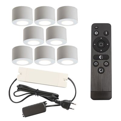 Aplique de teto de veranda de alumínio branco, Vasso, 24W, LED 2700K, IP44, com comando à distância