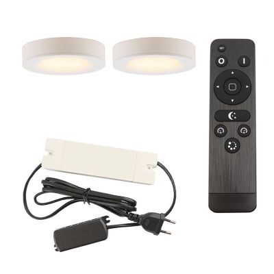 Régua LED cozinha de alumínio branca, Sana, 3W, LED 2700K, com comando à distância