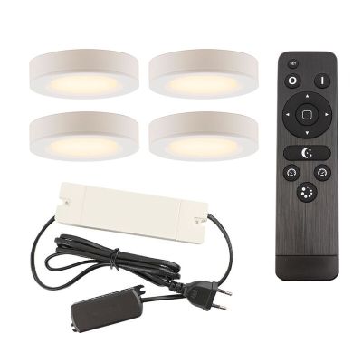 Régua LED cozinha de alumínio branca, Sana, 3W, LED 2700K, com comando à distância