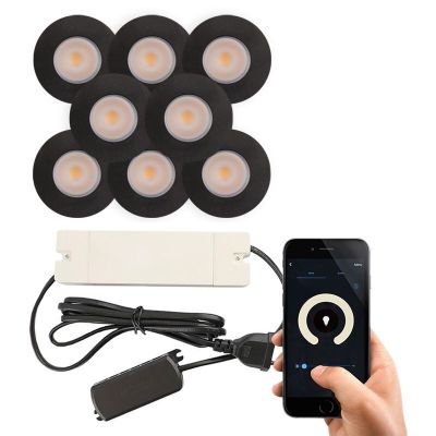 Foco de encastrar de veranda de alumínio preto, Dico, 3W, LED 2700K, IP65