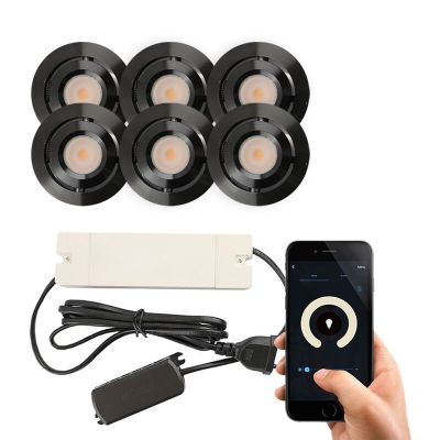 Foco de encastrar de veranda de alumínio preto, Rona, 3W, LED 2700K, IP44