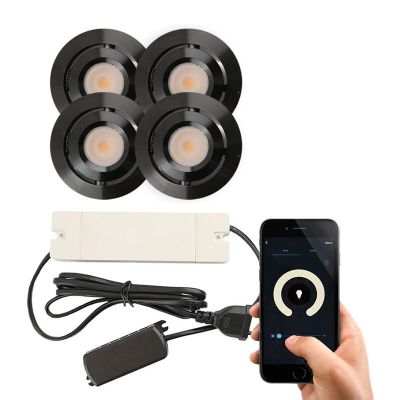 Foco de encastrar de veranda de alumínio preto, Rona, 3W, LED 2700K, IP44
