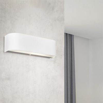 Candeeiro up down de vidro branco, Tomaso, 3,1W, LED 3000K
