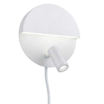 Aplique de parede design branco, Solo, 6W, LED 3000K, com interruptor