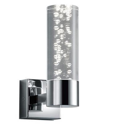 Aplique de parede design cromo, Delfina, 3,1W, LED 3000K, IP44