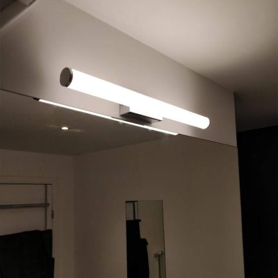 Iluminação para espelho moderna cromo, Staby, 6,5W, LED 3000K, IP44, com interruptor