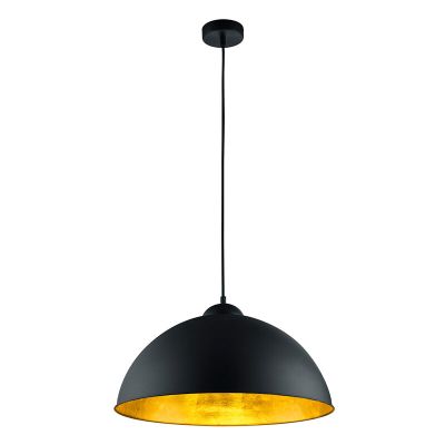 Candeeiro semiesférico moderno preto, Katja
