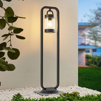 Candeeiro de pé exterior com sensor crepuscular moderno antracite, Sambesi, IP44