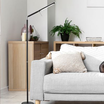 Candeeiro de pé moderno preto, Rebel, 6W, LED 3000K, com dimmer tátil