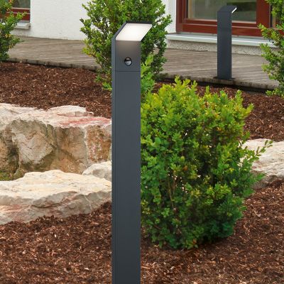 Candeeiro de pé exterior com sensor de movimento moderno antracite, Solana, 9W, LED 3000K, IP54