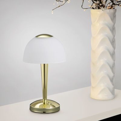 Candeeiro de mesa clássico latão, Daphne, 4W, LED 3000K, com interruptor