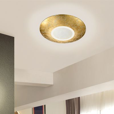 Plafon clássico dourado, Wilke, 12W, LED 3000K