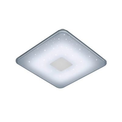 Plafon moderno branco, Lev, 30W, LED ajustável de branco quente a branco frio, com comando à distância
