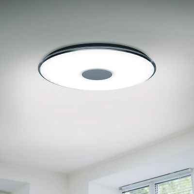 Plafon de metal branco, Vibol, 45W, LED 3000K, com comando à distância