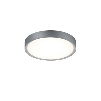 Candeeiro de teto para casa de banho de plástico prateado, Evelina, 18W, LED 3000K, IP44