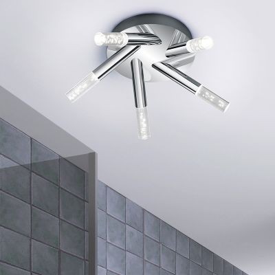 Candeeiro de teto para casa de banho design cromo, Delfina, 3,1W, LED 3000K, IP44
