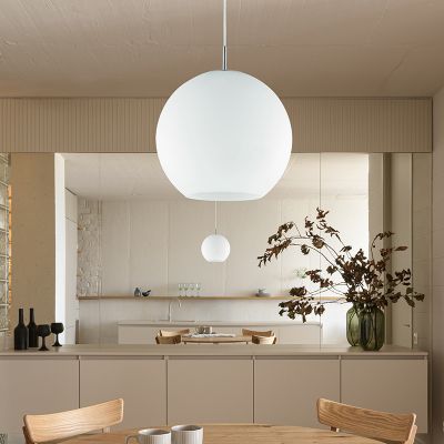 Candeeiro suspenso moderno branco, Riley