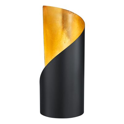 Candeeiro de mesa moderno preto, Berdine, com interruptor