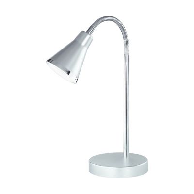 Candeeiro de secretaria de plástico cinzento, Taimi, 3,8W, LED 3000K, com interruptor