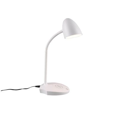 Candeeiro de secretaria moderno branco, Maribo, 4W, LED 3000K, com dimmer tátil