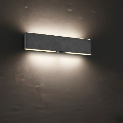 Candeeiro up down moderno preto, Zwier, 3W, LED ajustável de branco quente a branco frio, com interruptor
