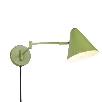 Aplique de parede moderno verde, Jille, com interruptor