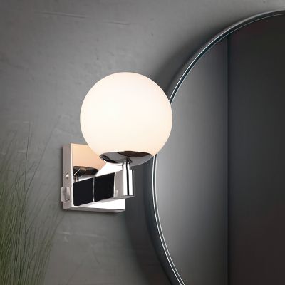 Candeeiro de parede para casa de banho moderno cromo, Eray, IP44