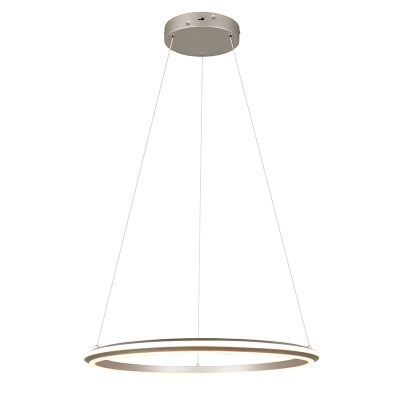 Candeeiro suspenso moderno níquel, Jiry, 48W, LED white switch, regulável em 3 níveis