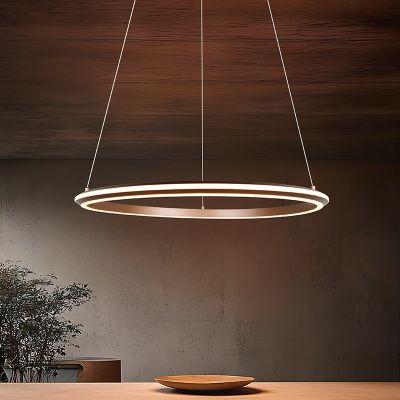 Candeeiro suspenso moderno castanho, Jiry, 48W, LED white switch, regulável em 3 níveis