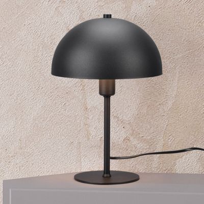 Candeeiro de mesa moderno preto, Fransisca, com interruptor