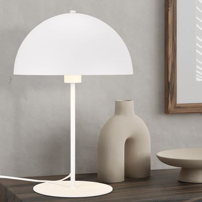 Candeeiro de mesa moderno branco, Fransisca, com interruptor