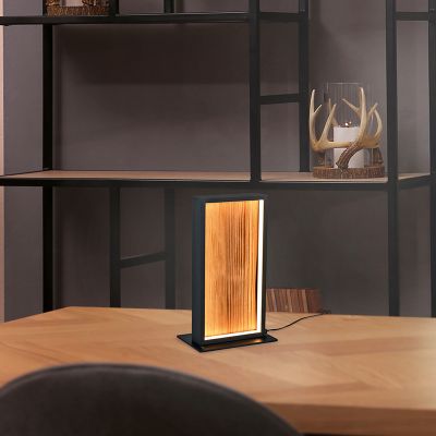 Candeeiro de mesa design madeira, Tanneke, 10,5W, LED 3000K, regulável em 3 níveis