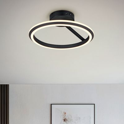 Candeeiro de teto moderno preto, Jiry, 34W, LED white switch, regulável em 3 níveis