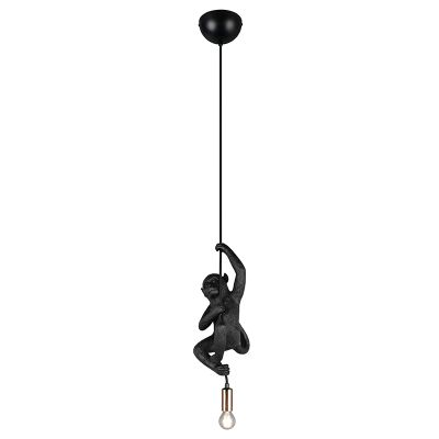 Candeeiro suspenso de plástico preto, Macaca