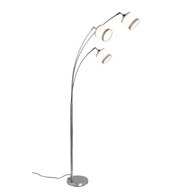 Candeeiro de pé arco moderno branco, Denley, com interruptor