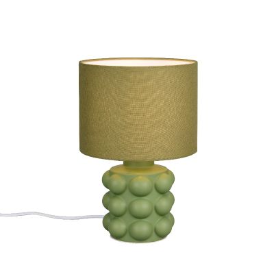 Candeeiro de mesa de cerâmica verde, Cihad, com interruptor