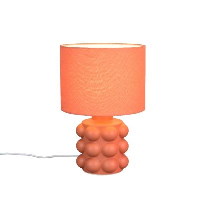 Candeeiro de mesa de cerâmica laranja, Cihad, com interruptor