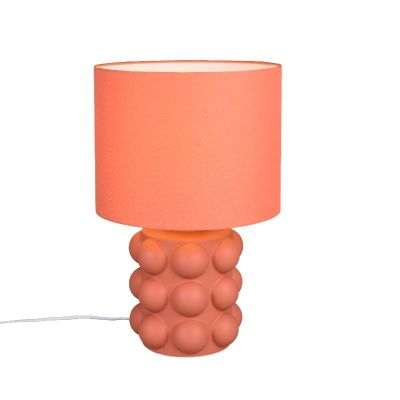Candeeiro de mesa de cerâmica laranja, Cihad, com interruptor