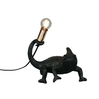 Candeeiro de mesa de plástico preto, Chameleon