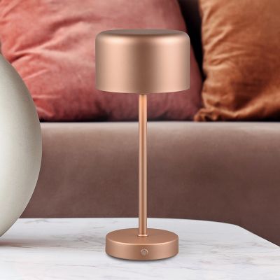 Candeeiro de mesa moderno bronze, Dustin, 1,5W, LED 3000K, com dimmer tátil