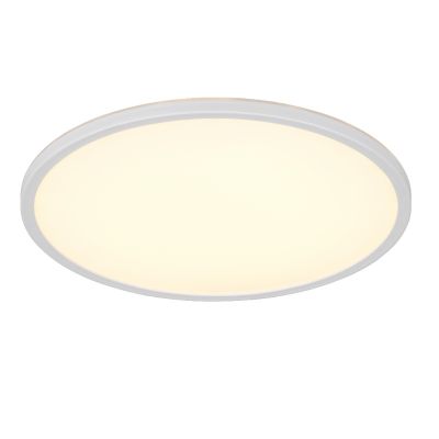 Plafon moderno branco, Jeltje, 22W, LED ajustável de branco quente a branco frio, com comando à distância