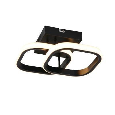 Candeeiro de teto design preto, Yasser, 7W, LED 3000K
