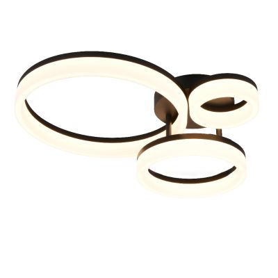 Candeeiro de teto design preto, Ufuk, 32W, LED 3000K