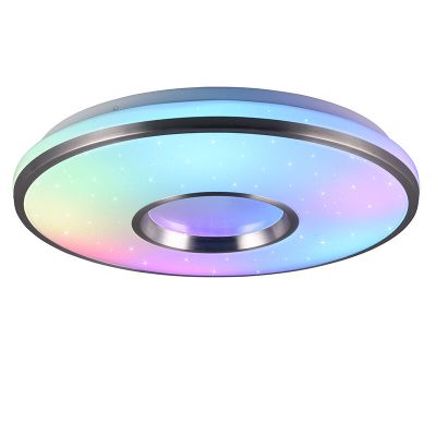 Plafon de plástico branco, Franz, 21W, LED RGBW, com comando à distância
