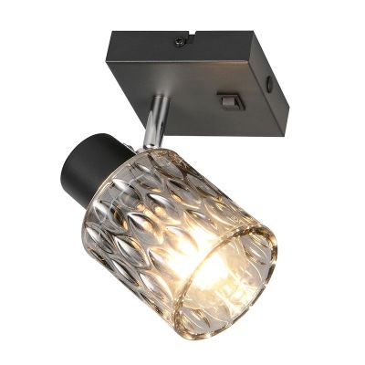 Foco de parede design preto, Jisse, com interruptor