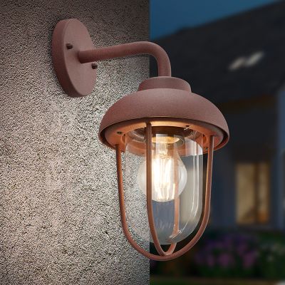 Candeeiro para exterior industrial cor de ferrugem, Trevor, IP44