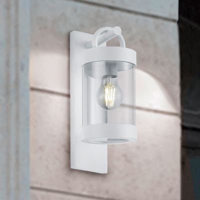 Candeeiro de parede exterior com sensor crepuscular moderno branco, Sambesi, IP44