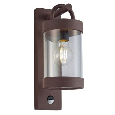 Candeeiro de parede exterior com sensor de movimento moderno cor de ferrugem, Sambesi, IP44